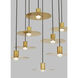 Sean Lavin Eaves LED Nightshade Black Chandelier Ceiling Light, Integrated LED