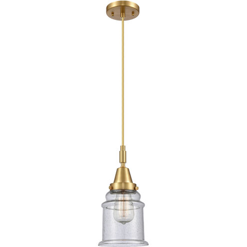 Downtown Urban Canton 1 Light 6 inch Satin Gold Mini Pendant Ceiling Light in Seedy