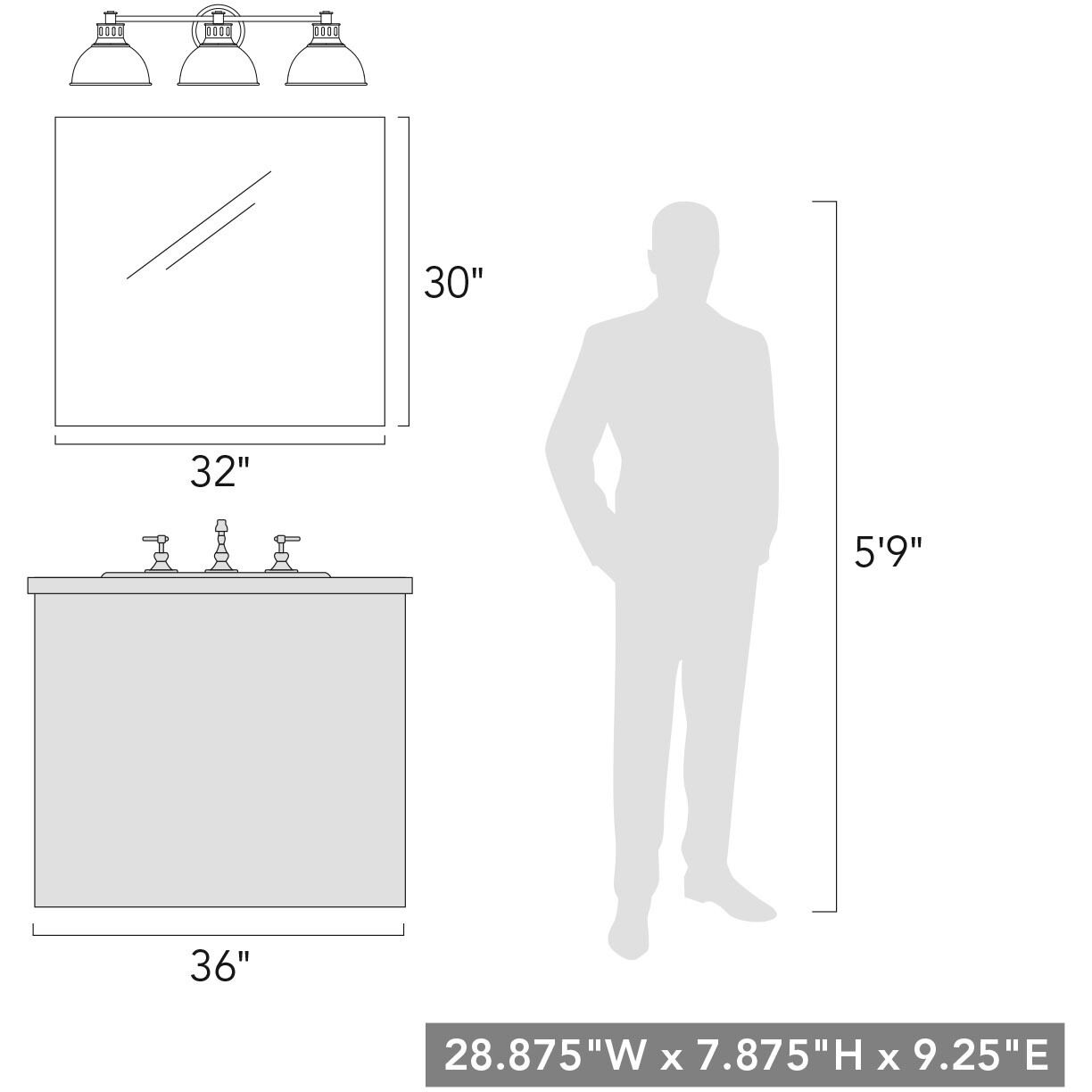 Kinsley Vanity Wall Light in Antique Ivory