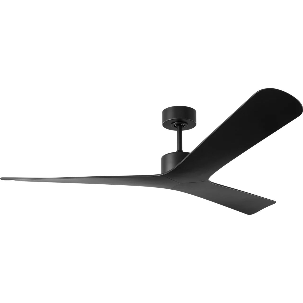Tri Plank 57 inch Midnight Black Ceiling Fan