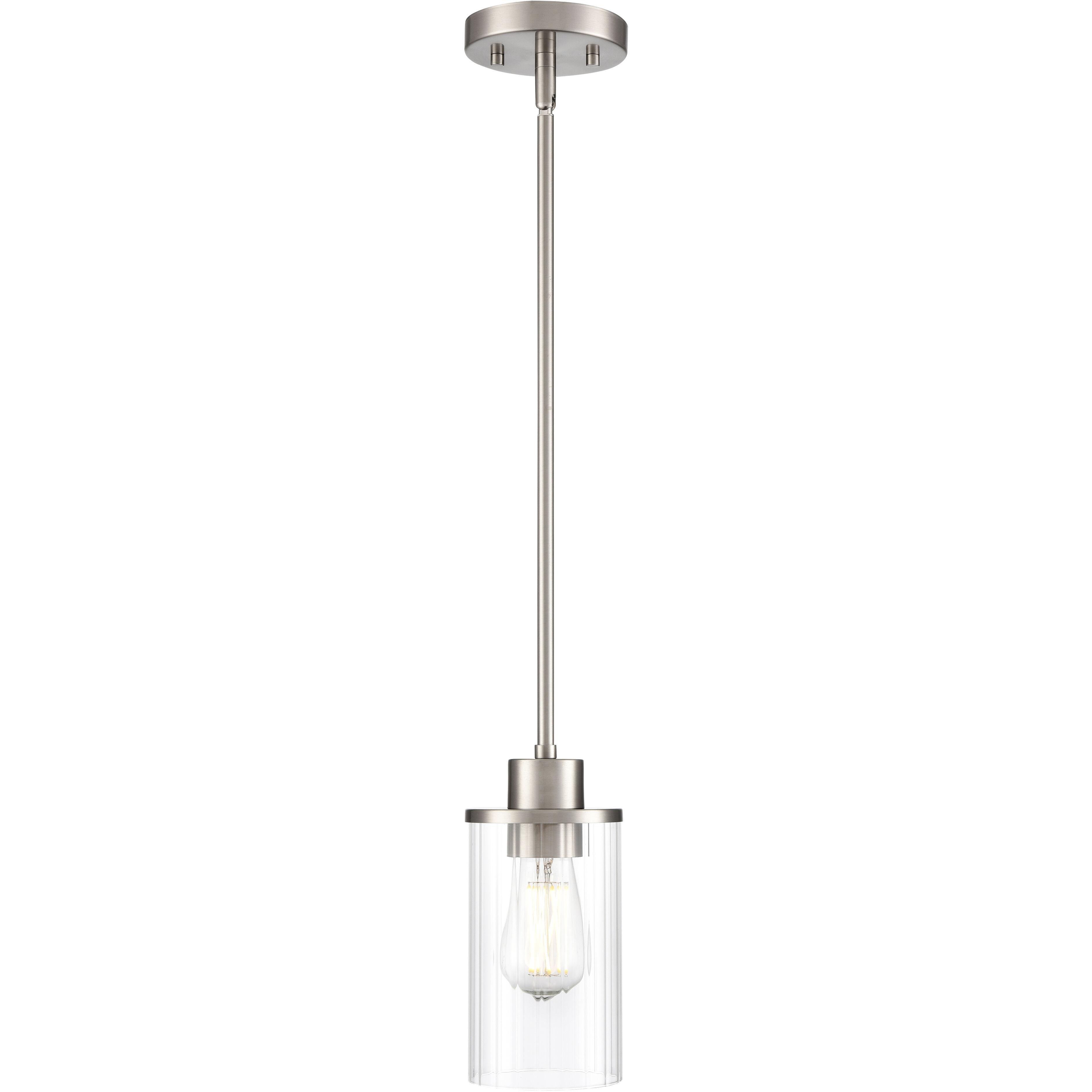 Beverlly 1 Light 4.5 inch Brushed Nickel Pendant Ceiling Light