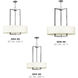 Hampton 3 Light 26 inch Antique Nickel Indoor Chandelier Ceiling Light in Non-LED