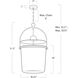 Emerson 4 Light 18.25 inch Oil Rubbed Bronze Bell Jar Pendant Ceiling Light, Large