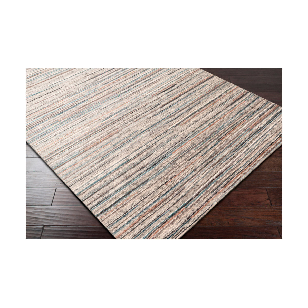 Enlightenment 36 X 24 inch Orange and Orange Area Rug, Wool, Viscose, and Cotton