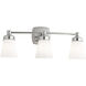 Soft Square 3 Light 22.25 inch Chrome Vanity Light Wall Light