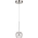 Ithaca LED 5 inch Brushed Steel Pendant Ceiling Light