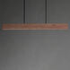 Lintel LED 47.25 inch Rosso Laterite and Gunmetal Linear Pendant Ceiling Light