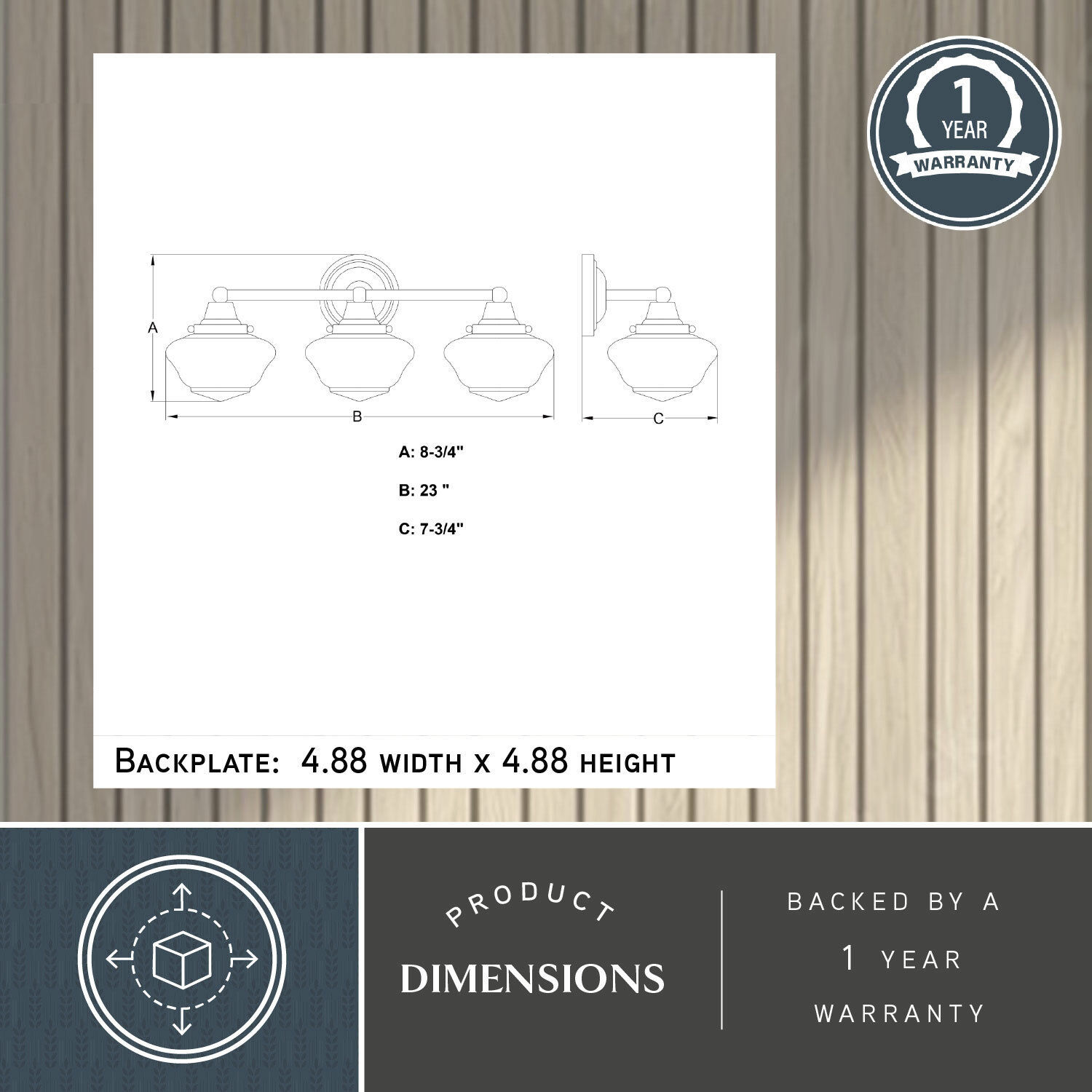 Eastgate 3 Light 23 inch Matte Black Bathroom Light Wall Light