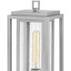 Coastal Elements Republic 1 Light 16.5 inch Satin Nickel Outdoor Pier Mount Lantern in Non-LED, Estate Series