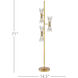 Novatude 71 inch 60 watt Antique Gold Leaf Floor Lamp Portable Light