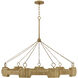 Raffi LED 48 inch Burnished Gold Chandelier Ceiling Light, Single Tier