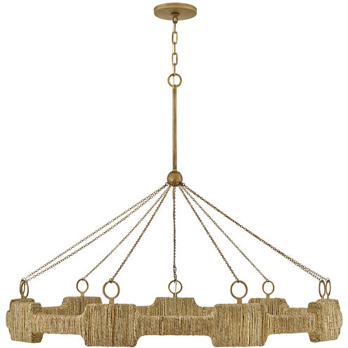 Raffi LED 48 inch Burnished Gold Chandelier Ceiling Light, Single Tier