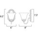 Essentials - 801x 1 Light 6 inch Satin Nickel Wall Sconce Wall Light in Frosted