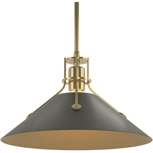 Henry 1 Light 14.4 inch Modern Brass and Black Mini Pendant Ceiling Light in Modern Brass/Black, Medium