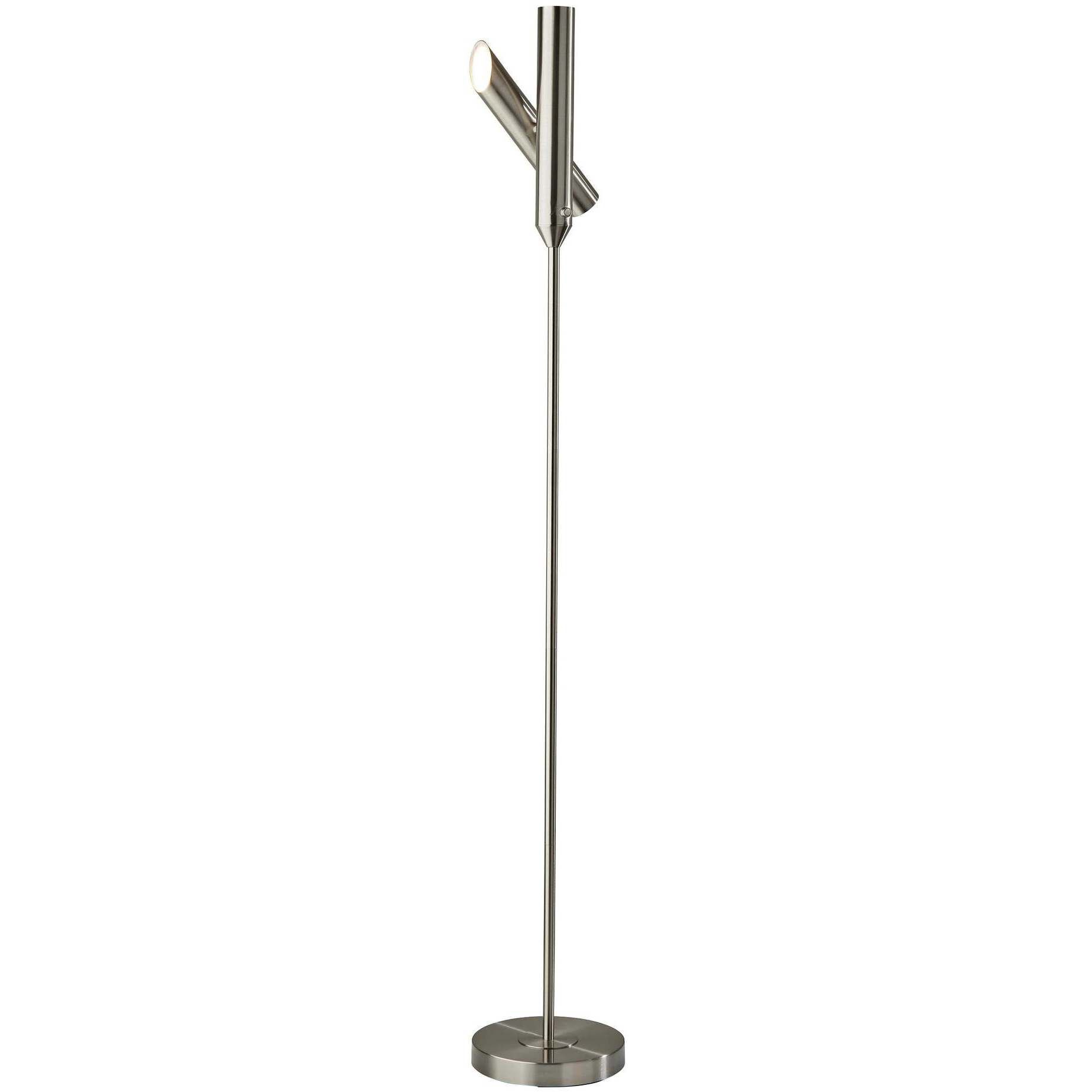 Vega 68 inch 24.00 watt Brushed Steel Torchiere Portable Light