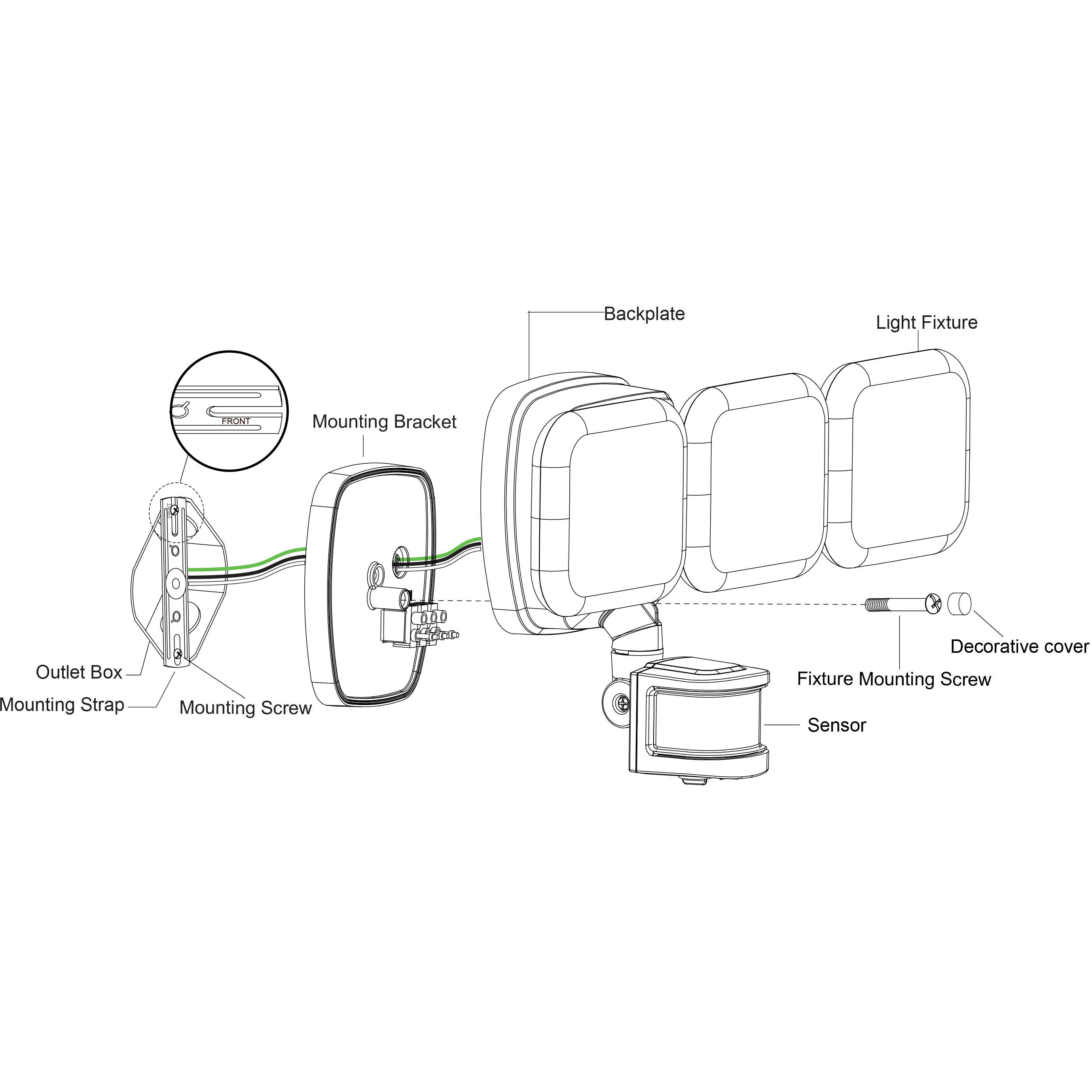 Theta LED 7.75 inch Bronze Outdoor Security in 2