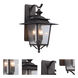 Saddlebrook 3 Light 25 inch Aged Iron Outdoor Wall Sconce
