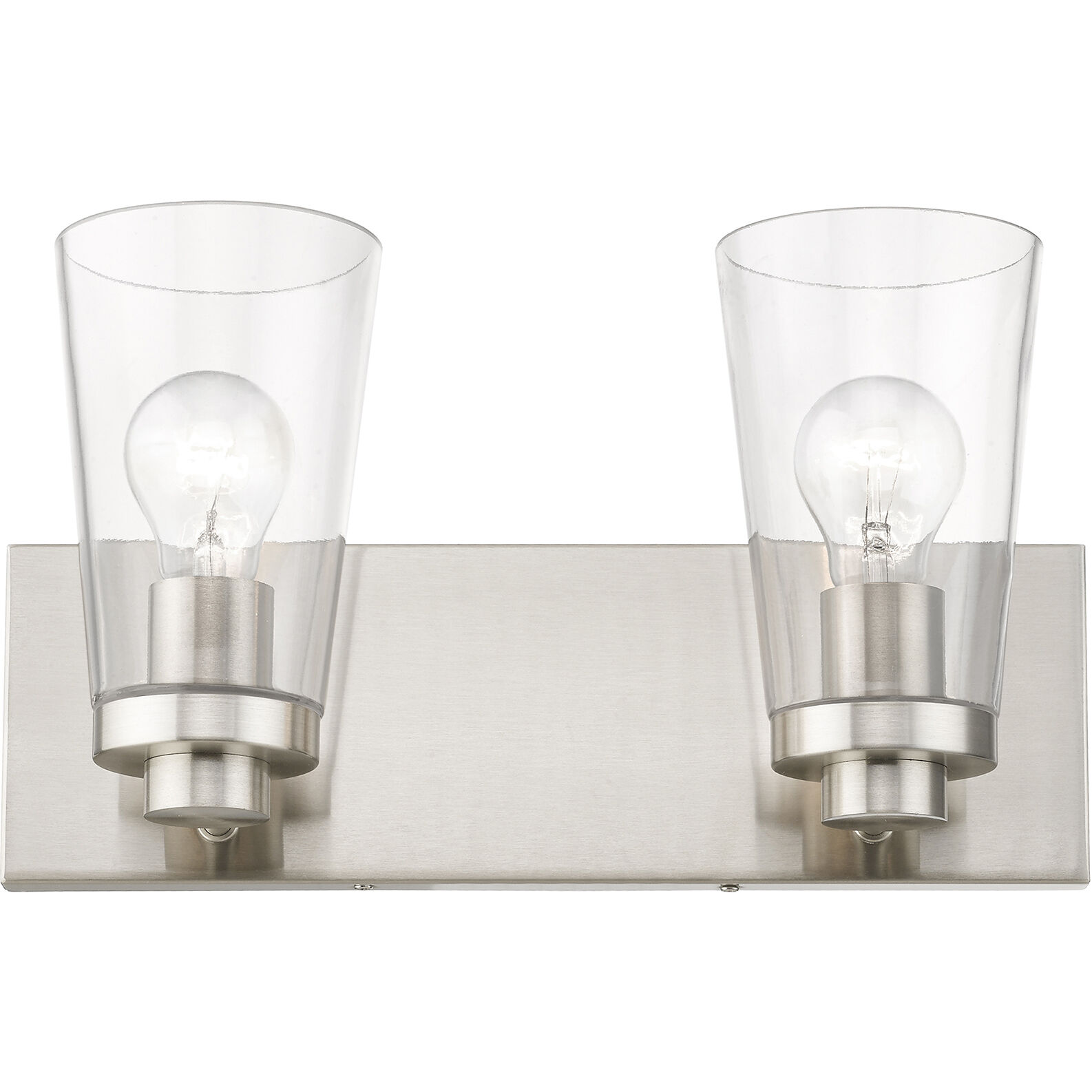 Cityview 2 Light 14 inch Brushed Nickel Vanity Sconce Wall Light