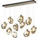 Riza 10 Light 12.2 inch Modern Brass Pendant Ceiling Light