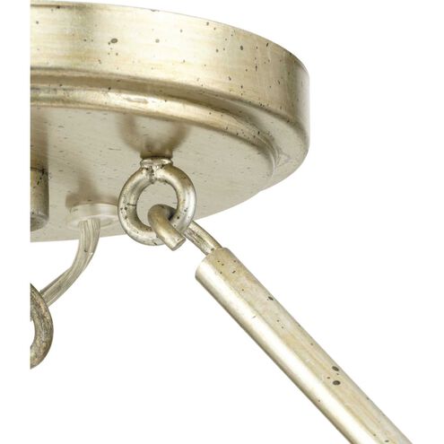 Laurel 6 Light 28 inch Gilded Silver Semi-Flush Mount Ceiling Light, Design Series