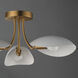 Maris 3 Light 22 inch White and Natural Aged Brass Semi-Flush Mount Ceiling Light