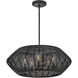 Lisa McDennon Open Air Luca 5 Light 28 inch Black Outdoor Hanging