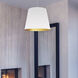 Oversized Drum LED 20 inch White and Gold Pendant Ceiling Light in White/Gold Jewel Tone