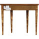 Hampton Demilune Traditional Burl 36" Console Table in Light Brown