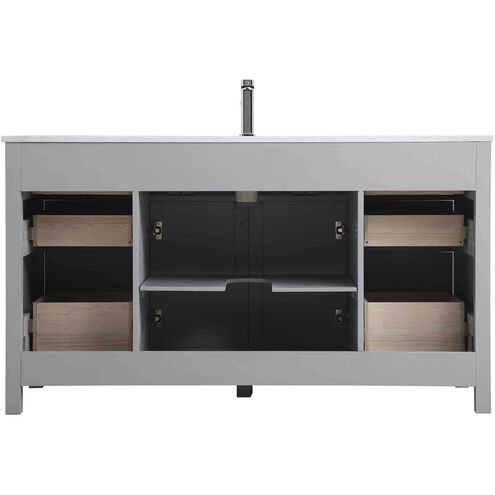 Lewis 60 X 22 X 34 inch Grey Vanity Sink Set