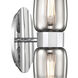 Flame Sconce Wall Light in Chrome