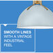 Argo LED 14 inch Pale Blue with Lacquered Brass Indoor Pendant Ceiling Light