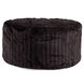 Mink 18 inch Black Ottoman