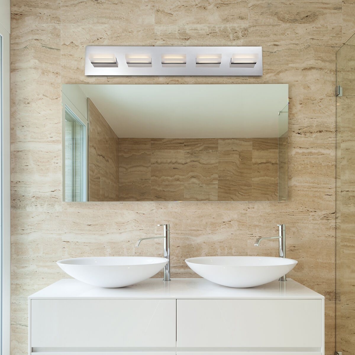 Olson LED 30 inch Chrome Vanity Light Wall Light