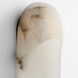Kelly Wearstler Esculpa LED 6 inch Alabaster and Bronze Elongated Wall Light