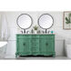 Danville 60 X 21 X 36 inch Vintage Mint Vanity Sink Set