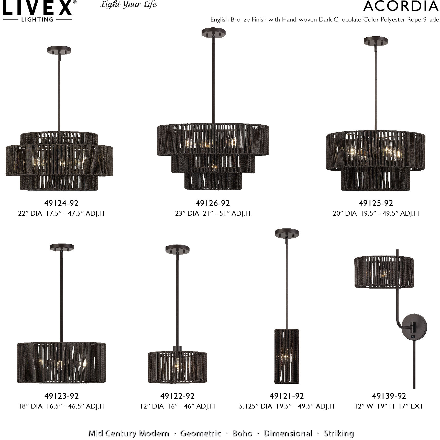Acordia 6 Light 23 inch English Bronze Pendant Chandelier Ceiling Light