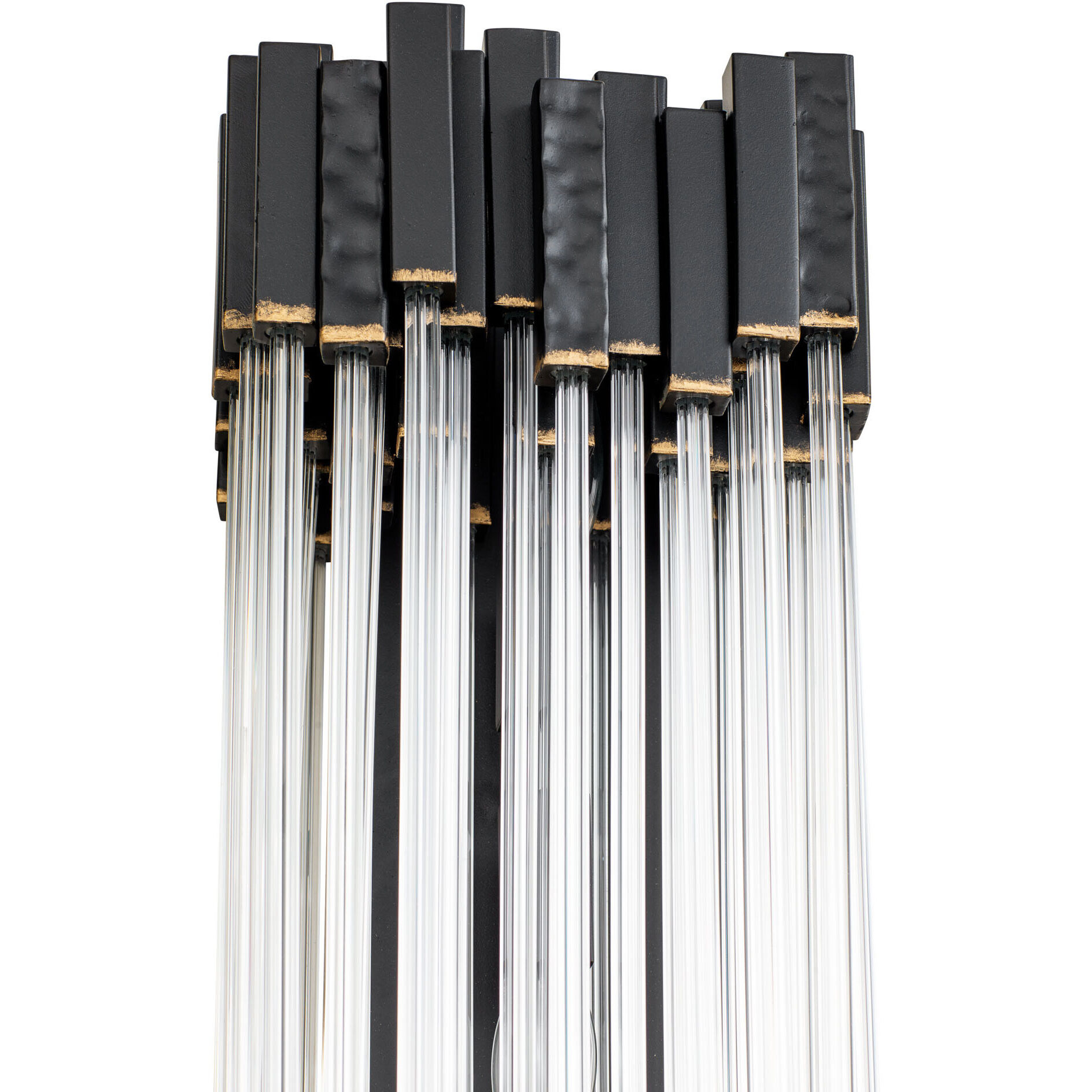 Matrix 2 Light 8 inch Matte Black and French Gold Wall Sconce Wall Light in Matte Black/French Gold