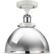 Ballston Urban 1 Light 10 inch White and Polished Chrome Semi-Flush Mount Ceiling Light