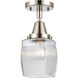 Franklin Restoration Colton LED 6 inch Polished Nickel Flush Mount Ceiling Light