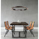 Echo LED 39.5 inch Brushed Gunmetal Suspension Pendant Ceiling Light