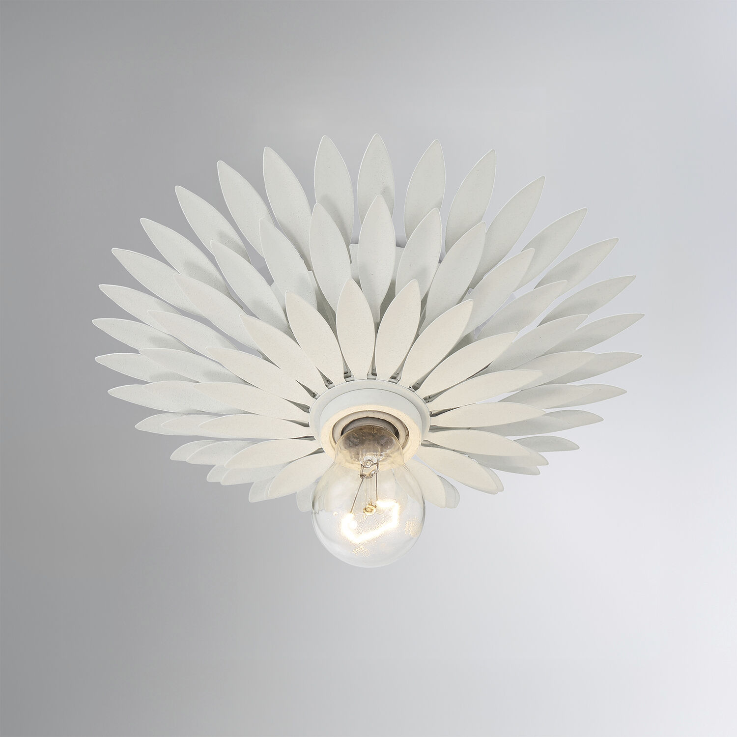 Broche 1 Light 11 inch Matte White Flush Ceiling Light