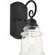 spire 1 Light 5 inch Black Wall Sconce Wall Light