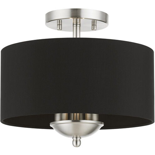 Huntington 3 Light 12 inch Brushed Nickel Semi-Flush Mount Ceiling Light