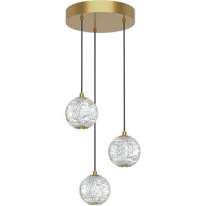 Marni LED 11.13 inch Natural Brass Multi Pendant Ceiling Light