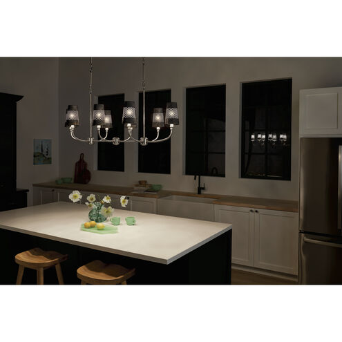 Adeena 8 Light 20.75 inch Classic Pewter Chandelier Linear Ceiling Light