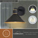 Dunbar LED 8.5 inch Matte Black and Gold Outdoor Wall