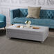 Austin Allen James 49.6 X 25.2 inch Gray and Clear Coffee Table