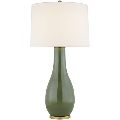 Chapman & Myers Orson 32.5 inch 150 watt Shellish Kiwi Table Lamp Portable Light in Linen