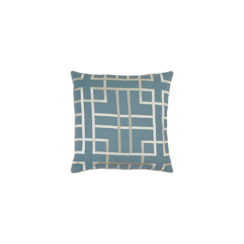 Tate 18 X 18 inch Denim and Beige Throw Pillow