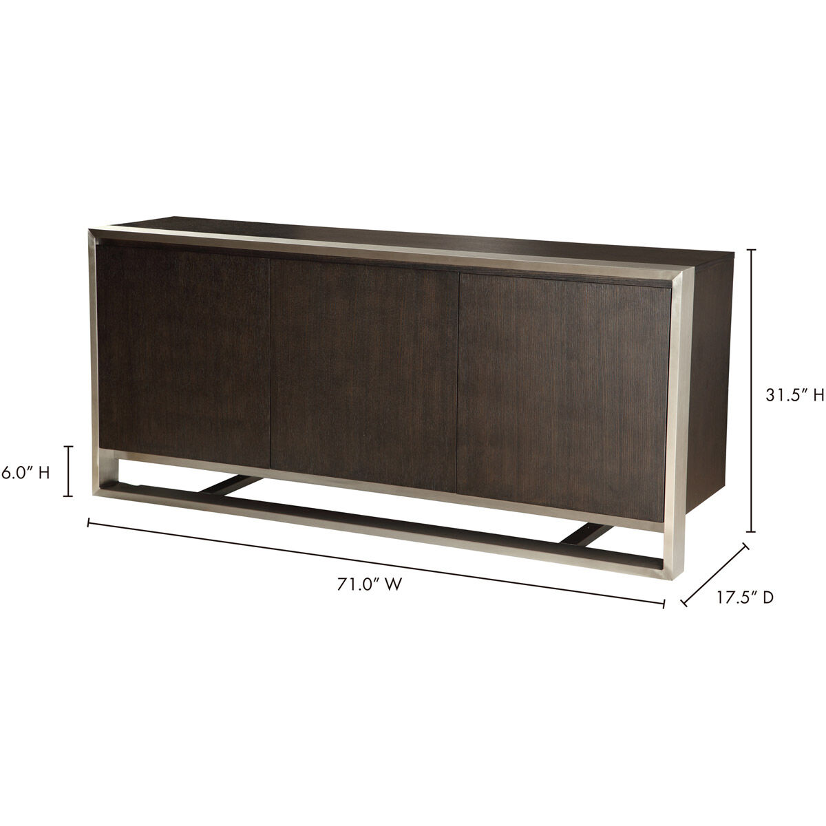 Vincent 71 X 17.5 inch Brown Sideboard
